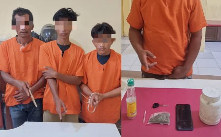 Terlibat Narkoba, Empat Warga Kijang Makmur di Tangkap Polsek Tapung Hilir