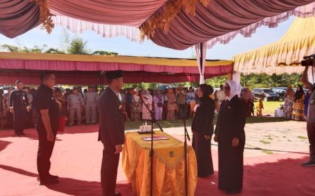 Bupati Lantik, Tujuh Penjabat Sementara Penghulu dan Kapus Balai Jaya