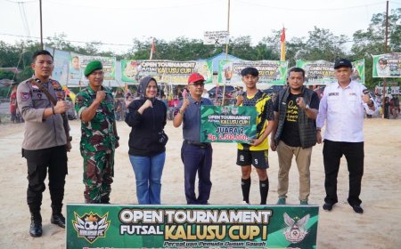 Banyak Olahraga Jauhi Narkoba, Pj. Bupati Resmi Tutup Turnamen Kalusu Cup I. 