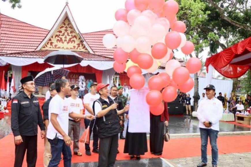 Pawai Kirab Pemilu 2014 Di Kampar Berlangsung Hikmat