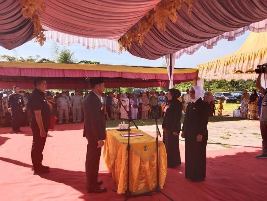 Bupati Lantik, Tujuh Penjabat Sementara Penghulu dan Kapus Balai Jaya