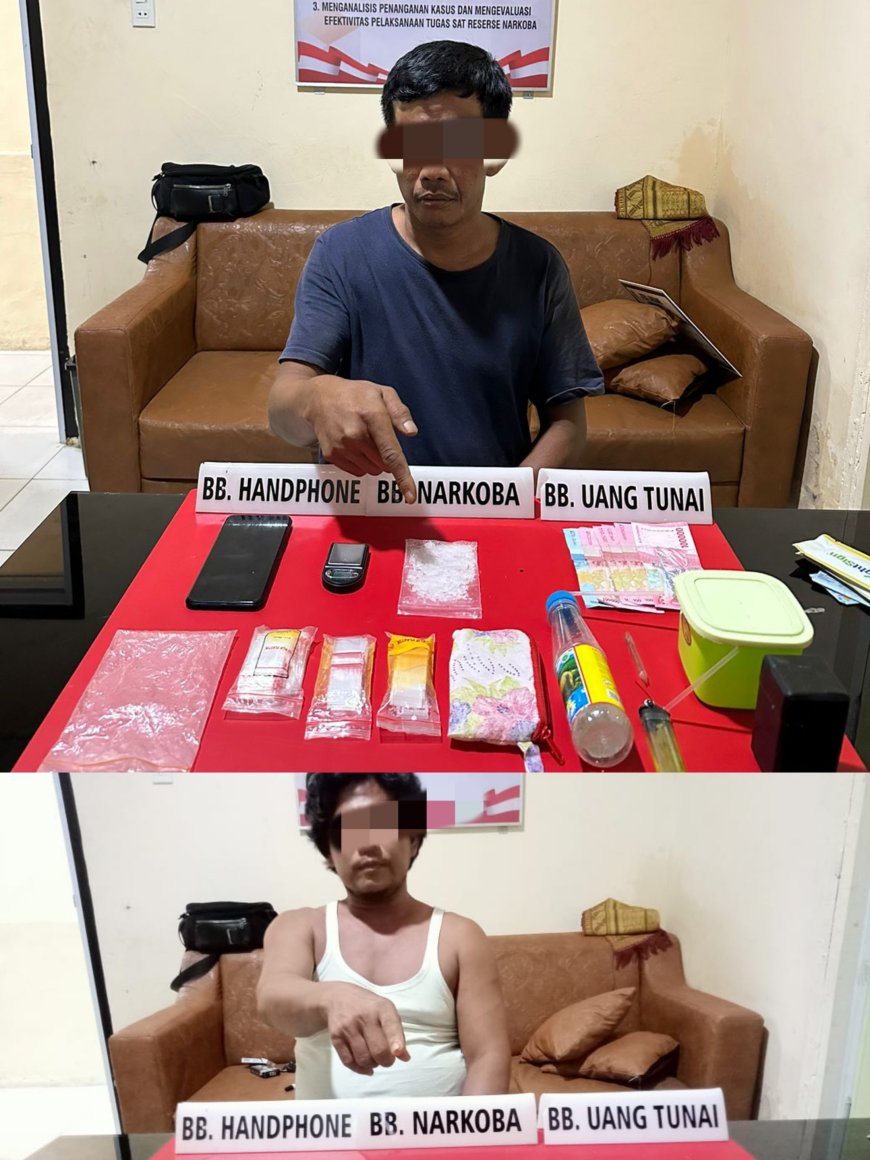 Tak Berkutik, Dua Pelaku Narkoba di Tangkap Tim Ojoloyo