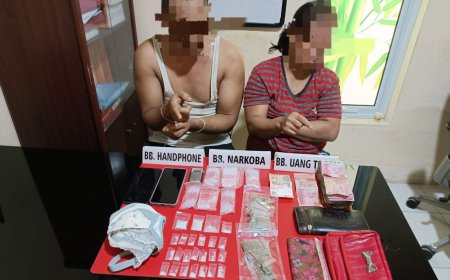 Miliki Sabu-sabu dan Daun Ganja Kering,  Sepasang Kekasih Ditangkap Tim Ojoloyo