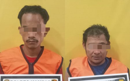 Satreskrim Polres Kampar Tangkap Dua pelaku Pencurian Ponsel