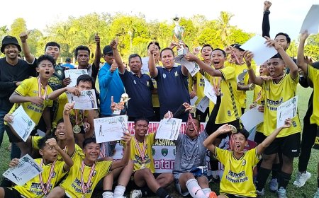 Turnamen Syahrul & Rinaldo Cup U-15 PSHW Penyasawan Berlangsung Sukses, Klub Tiga Naga Juara 1