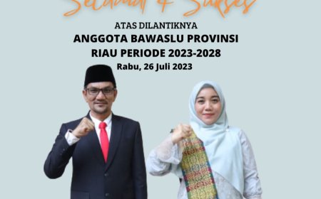 Dua Anggota Bawaslu Riau Resmi Dilantik, Ini Pesan Rahmat Bagja