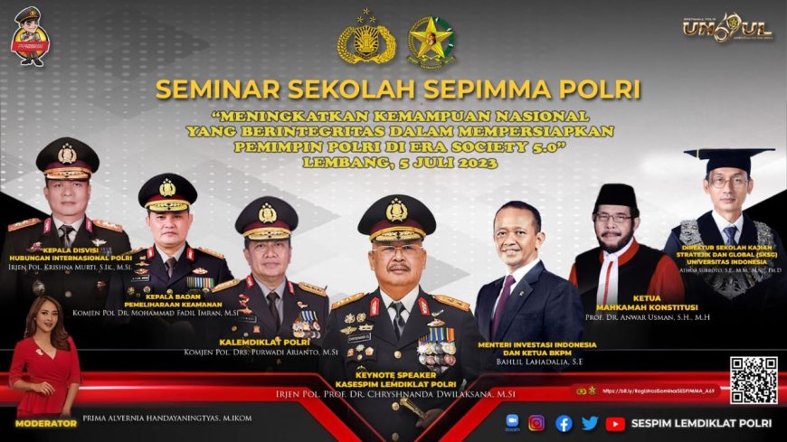 100 Orang Ikuti Seminar Serdik Sespimma Polri Angkatan ke-69 Tahun 2023