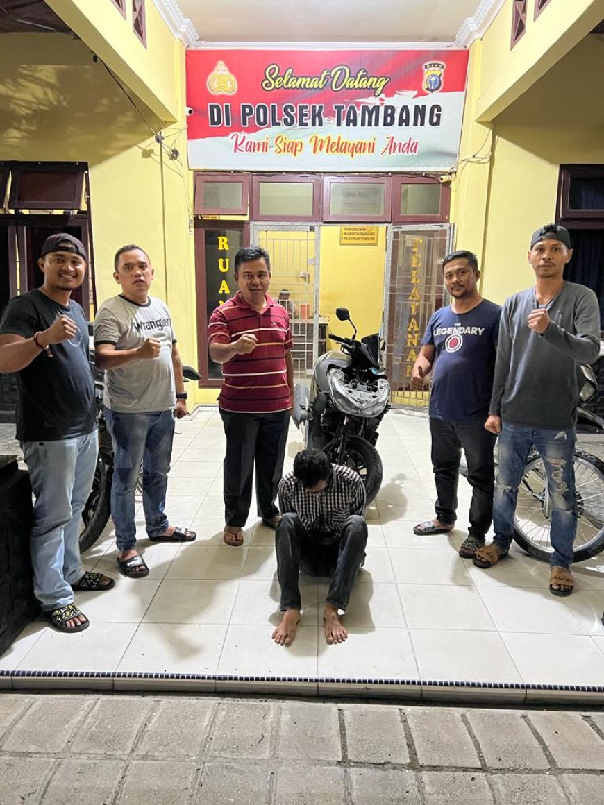 Pelaku Jambret  di Kecamatan Kampa di Ringkus Polsek Tambang