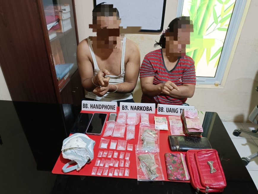 Miliki Sabu-sabu dan Daun Ganja Kering,  Sepasang Kekasih Ditangkap Tim Ojoloyo
