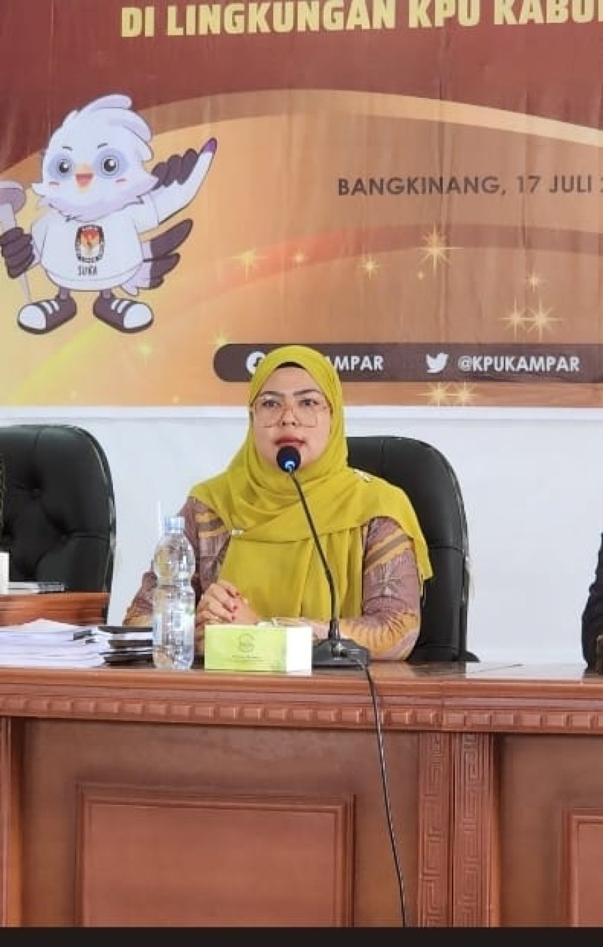 KPU Kampar Himbau Parpol Agar Segera Tertibkan Alat Peraga Yang Menyerupai Alat Peraga Kampanye Pemilu 2024