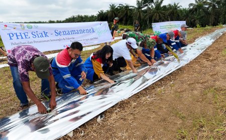 PHE Siak Gelar Pelatihan Budidaya Semangka dan Palawija serta Tanam 1500 Pohon di Desa Senama Nenek