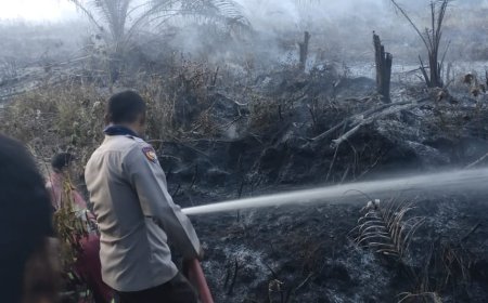 Semak Belukar di Siak Hulu Terbakar, Tim Bergerak Cepat Melakukan Pemadaman