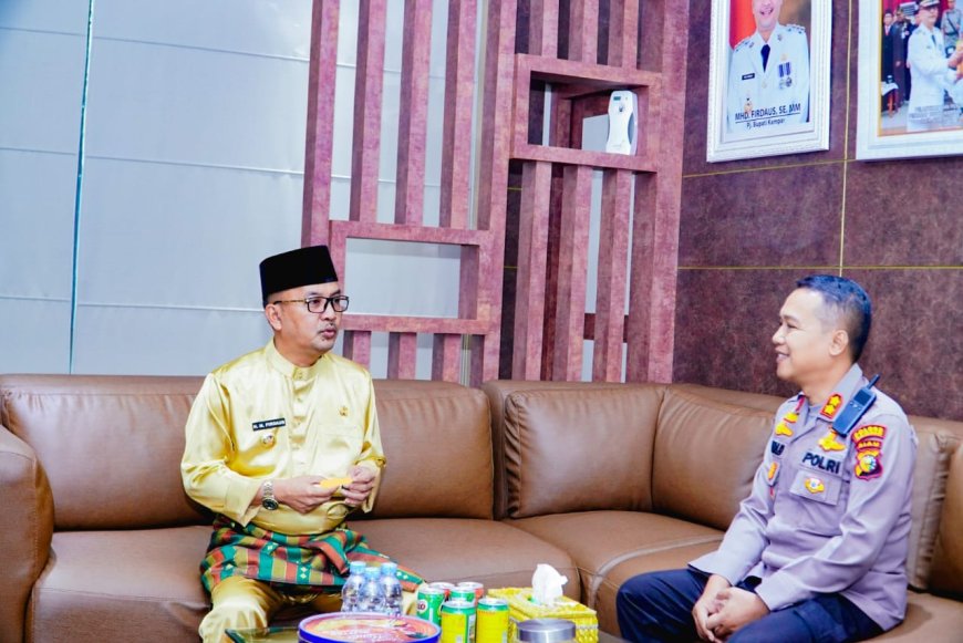 Silaturahmi ke Kantor Bupati, Kapolres Baru  di Sambut Hangat Pj Bupati