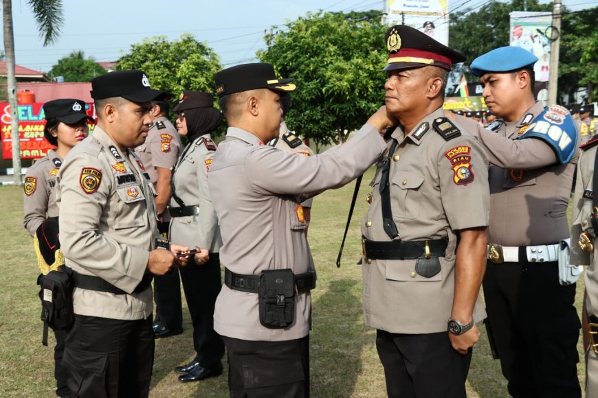 Empat Kapolsek Sertijab dan pelantikan Kabaglog Polres Kampar
