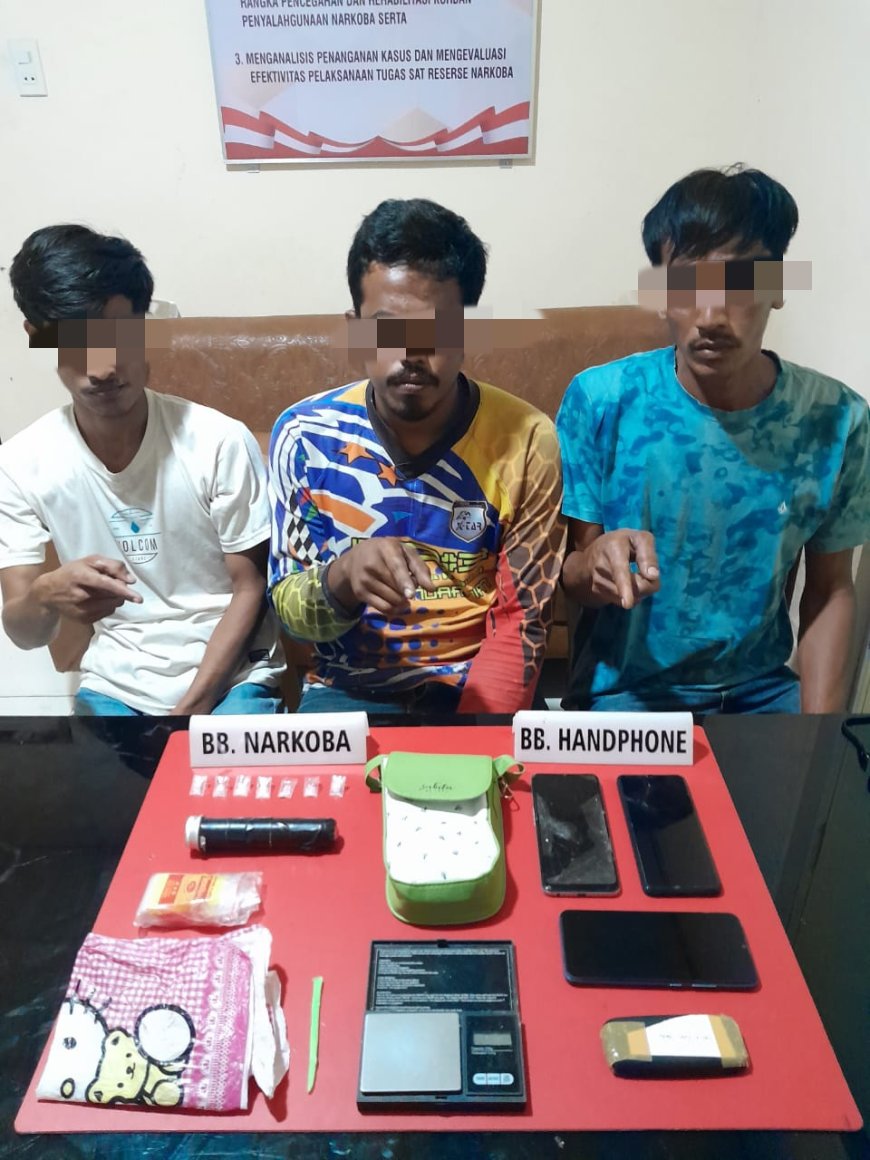 3 Pelaku Narkoba Tidak Berkutik Saat Diamankan Tim Ojoloyo
