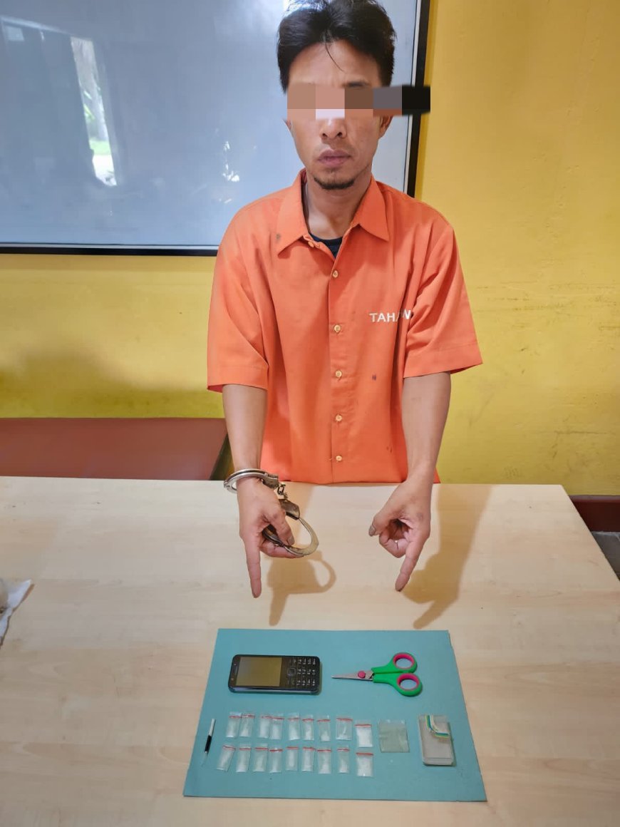 Rumah Pengedar Narkoba Diobok-Obok Polsek Kampar