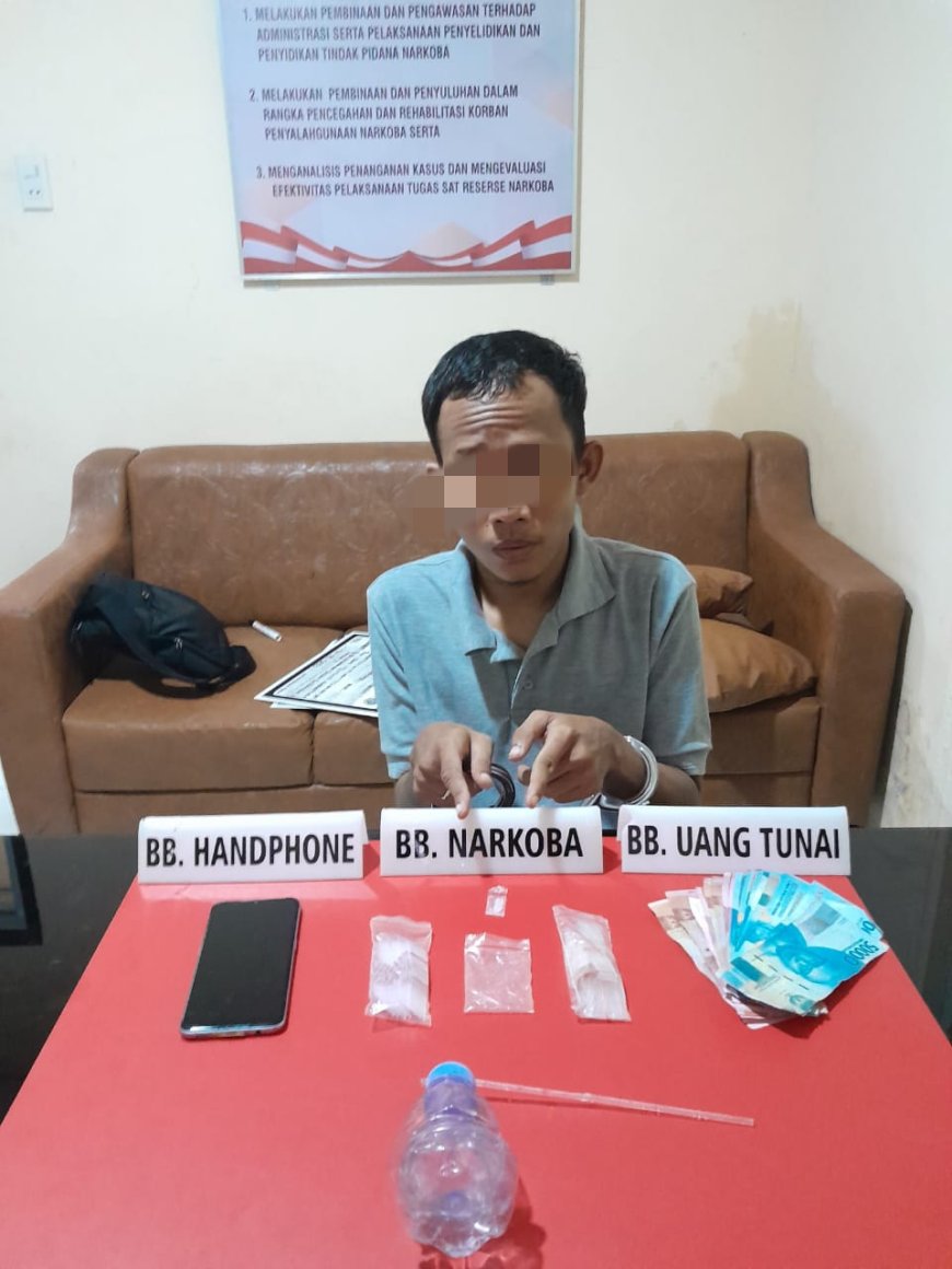 Didapat di Panger, Warga Kumantan Diringkus Satresnarkoba Polres Kampar