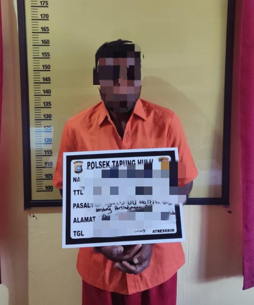 10 Kali Cabuli Ponakan, Pria Bejad Ini Dikerangkeng Polsek Tapung Hulu