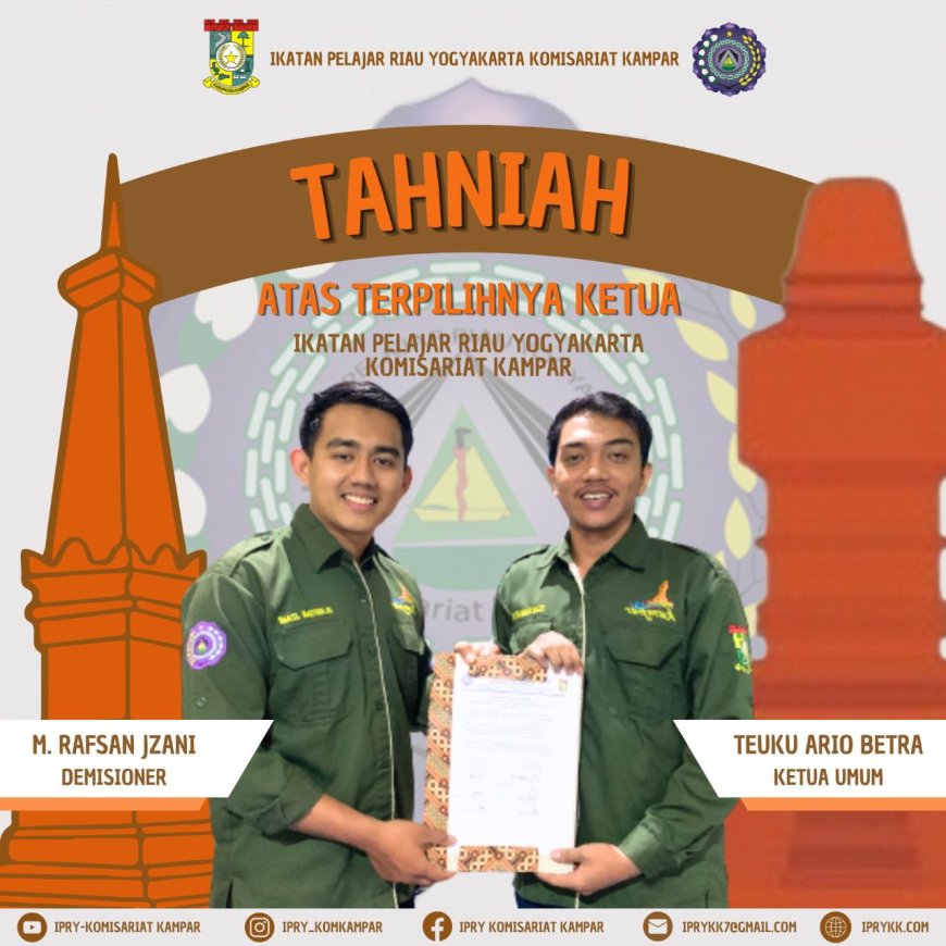 T. Ario Betra Terpilih Jadi Ketua IPRY-KK Periode 2023-2024