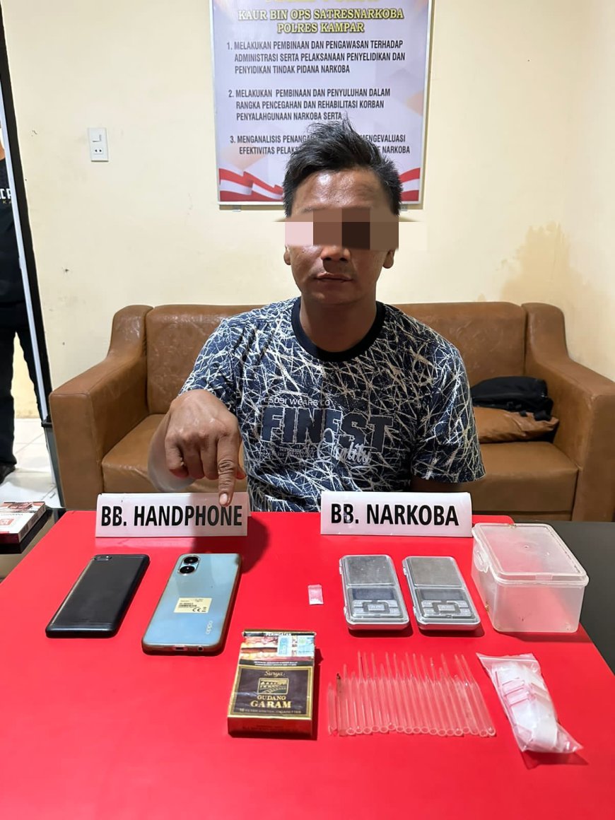 Kotak Rokok Jadi Tempat Sabu, Warga Danau Lancang Ini Ditangkap