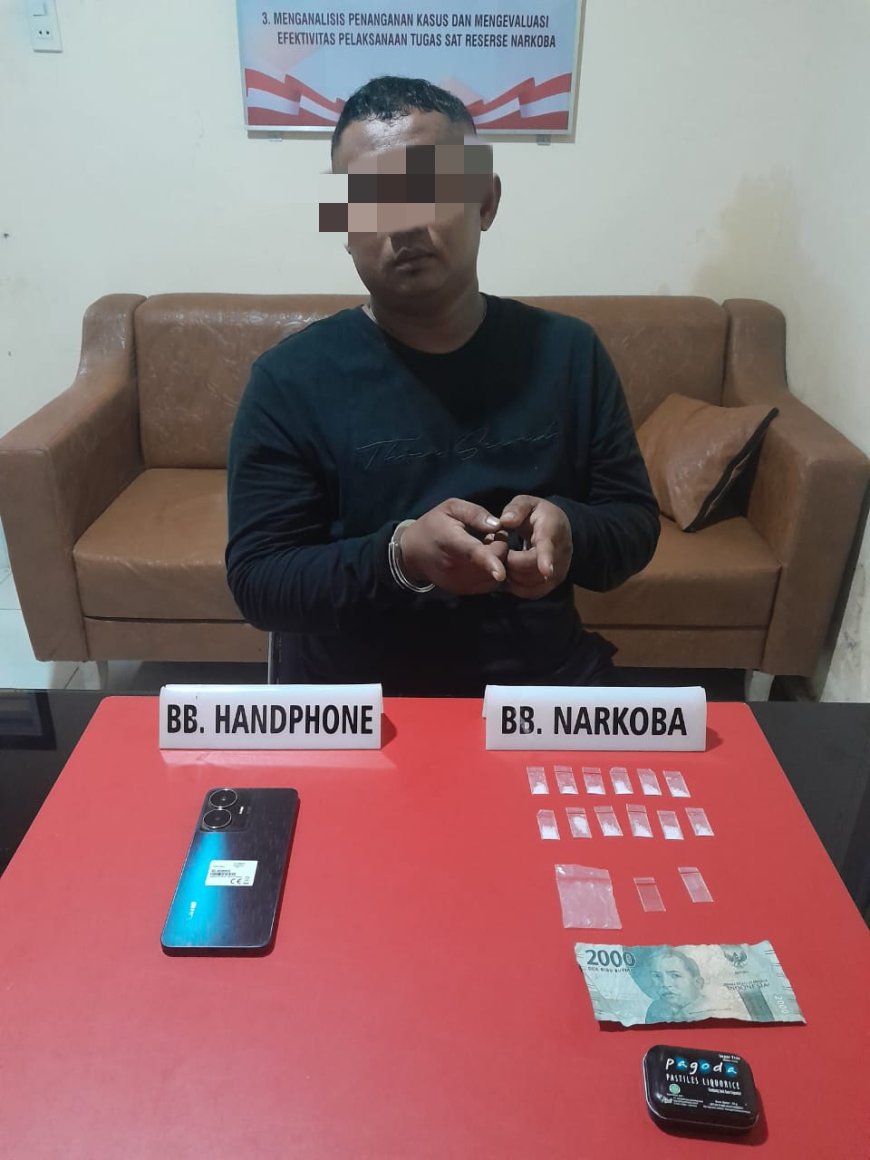 Kantongi 12 Paket Sabu-sabu, Warga Desa Aur Sati Ditangkap Tim Ojoloyo
