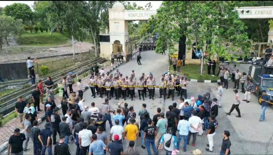 Menghadapi Pemilu 2024, Polres Kampar Lakukan Simulasi Sistem Pengamanan Kota