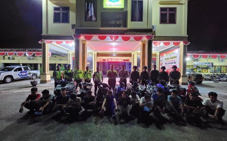 10 Unit Sepeda Motor Terjaring Razia KRYD Wilayah Hukum Polres Kampar