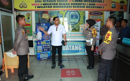 Kapolres Kampar  Sambut Kunjungan Tim Verifikasi Pelayanan Publik Dari Kemenpan RB