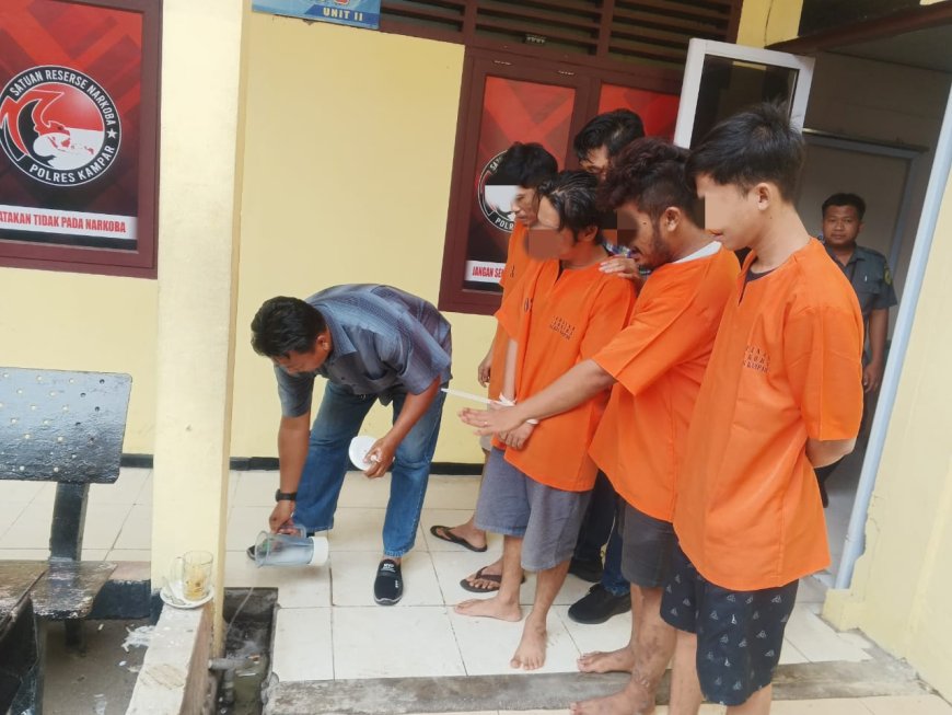 320,46 Gram Sabu-sabu di Blender, Saat Pemusnahan Barang Bukti Narkoba di Polres Kampar