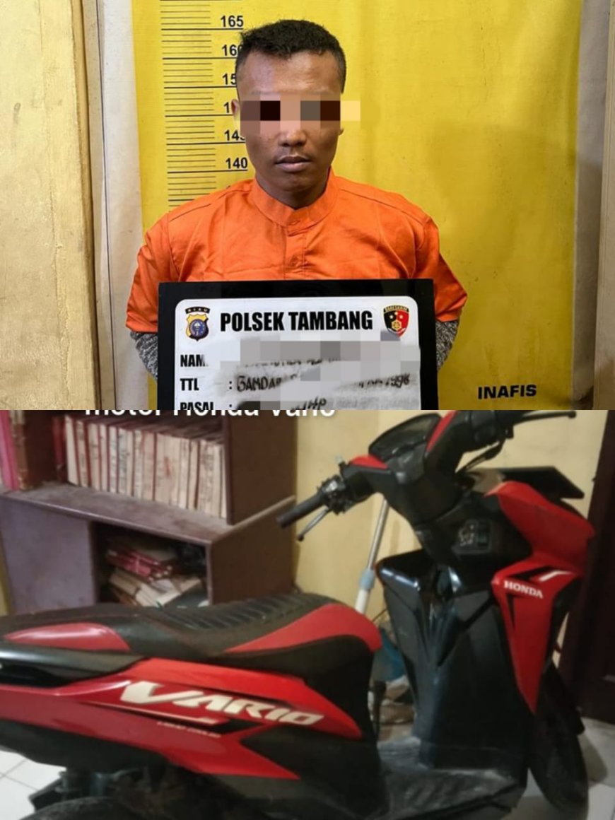 Sigap, Hitungan Hari Pelaku Curanmor Ditangkap Polsek Tambang