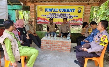 Polsek Siak Hulu, Ajak Saling Menjaga Kerukunan dan Bhabinkamtibmas dalam Jum'at Curhat