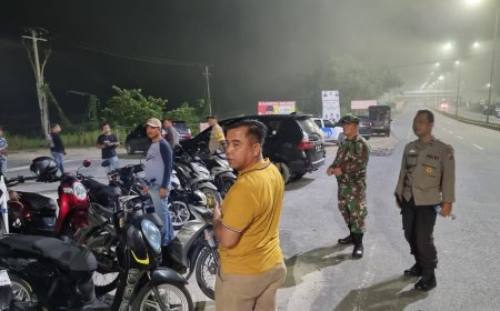 Berikan Rasa Aman Pada Masyarakat Polsek Tambang Tindak Tegas Para Balap Liar di Depan Pintu Tol Sungai Pinang