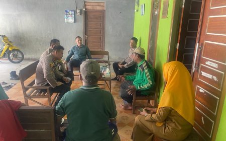Sasar Tokoh Masyarakat, Kapolsek Perhentian Raja Sampaikan Cooling System Pemilu Damai