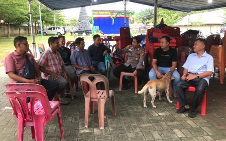 Polsek Tapung Ajak Masyarakat Desa Pantai Cermin Untuk Sukseskan Pemilu