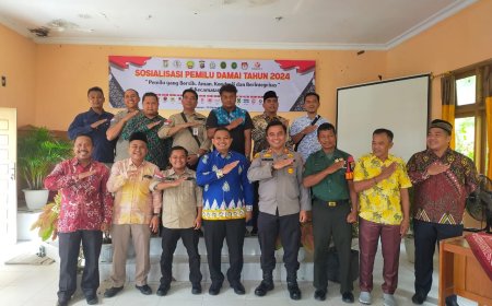 Kapolsek Tambang dan  Camat Kampa Komit  Pemilu Damai Berjalan Aman dan Lancar 