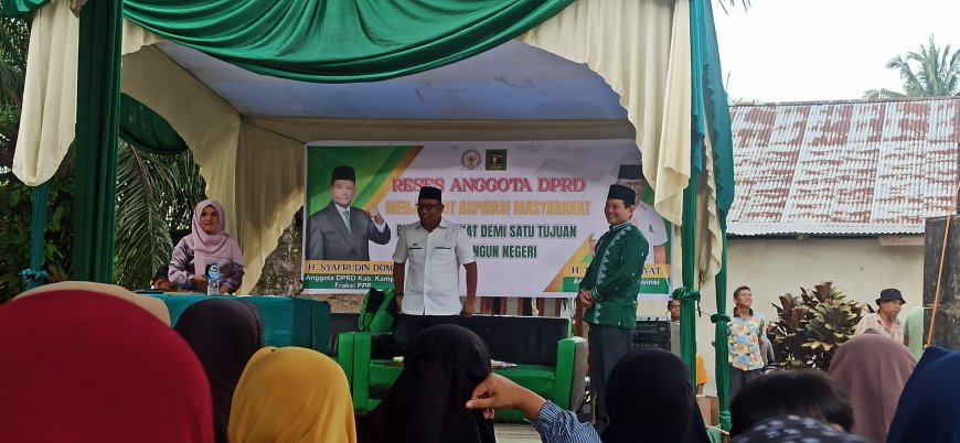 Reses Syafrudin Domo, Warga Minta Jalan Seminisasi dan Lampu Penerangan Jalan
