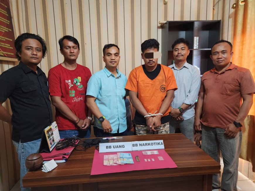 Good Job, Polsek Kampar Kiri Hilir Tangkap Pelaku Narkoba di Desa Simalinyang