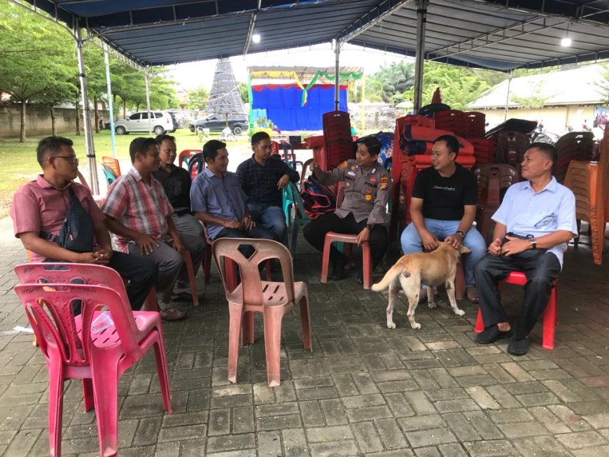 Polsek Tapung Ajak Masyarakat Desa Pantai Cermin Untuk Sukseskan Pemilu