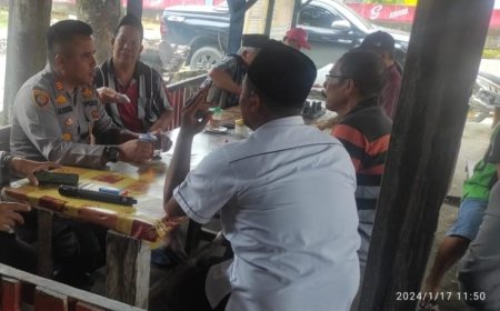 Tidak Henti-henti Kapolsek Tambang Terus Menyampaikan Pemilu Damai 