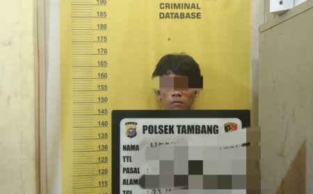 Sempat Dihajar Massa, Pelaku Pencurian  Mesin Air Diamankan Polsek Tambang