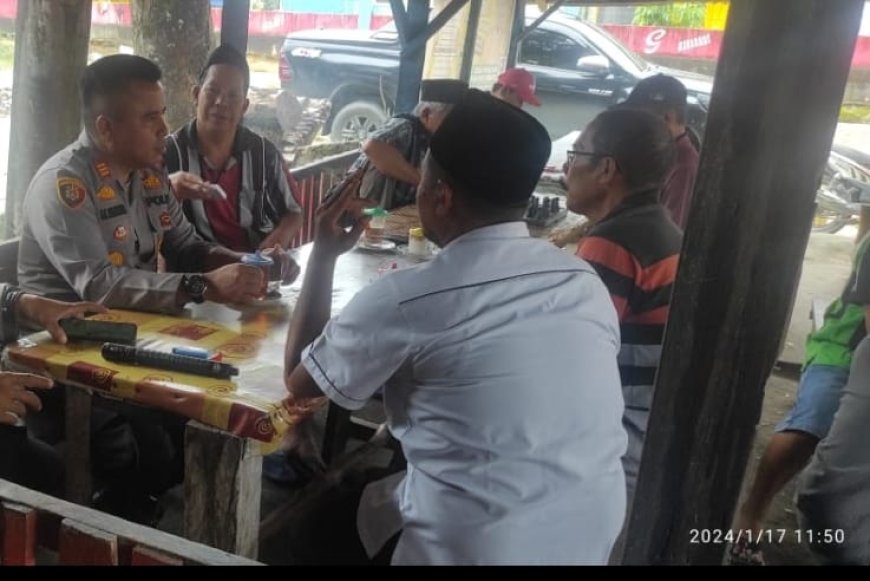 Tidak Henti-henti Kapolsek Tambang Terus Menyampaikan Pemilu Damai 