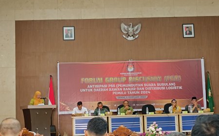 KPU Kampar Gelar FGD Antisipasi PSS Untuk Daerah Rawan Banjir dan Distribusi Logistik Tahun 2024