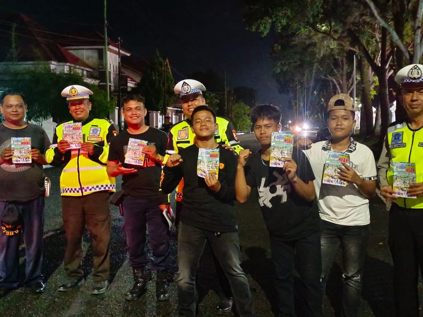 Sukseskan Pemilu 2024, Ditlantas Polda Riau Gelar Patroli Sambang Hingga ke Pos Ronda