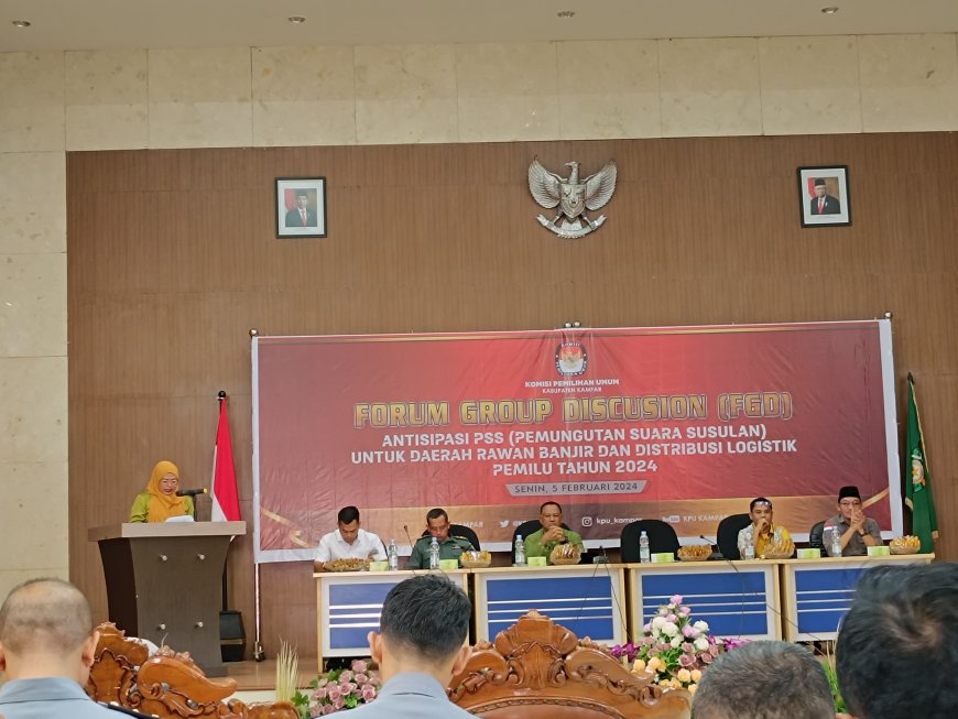 KPU Kampar Gelar FGD Antisipasi PSS Untuk Daerah Rawan Banjir dan Distribusi Logistik Tahun 2024