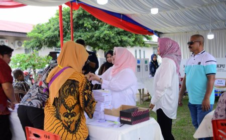Bupati Bengkalis Kasmarni Tinjau TPS Pemilu 2024
