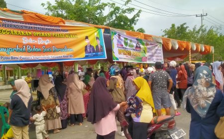 Ribuan Warga Serbu Stand Pasar Murah Disperindagsar Rohil