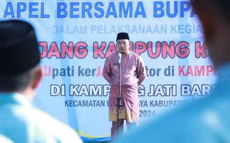 Husni Merza Pimpin Apel Pagi Bujang Kampung ke-108 Di Kecamatan Bungaraya Siak