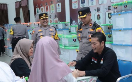 Wakapolres Pastikan Kesiagaan Personel PAM di KPU dan Gudang Logistik Pilkada Kampar 2024