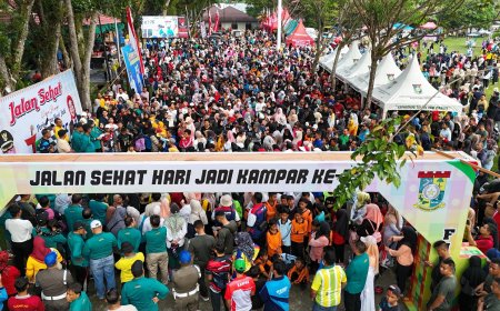Ribuan Masyarakat Kampar Padati Lapangan Pelajar Rebut Hadiah Sepeda Motor