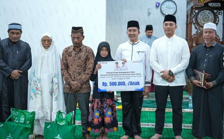 Pemda Siak Berbagi Sembako dan Santuni Anak Yatim Di Kecamatan Kandis